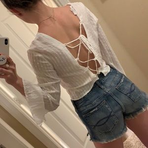 Open back flowy top